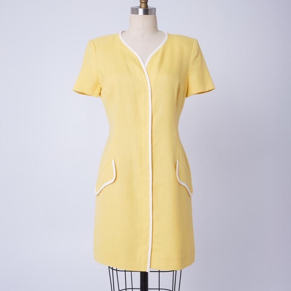 Vintage 80s Linen Dress